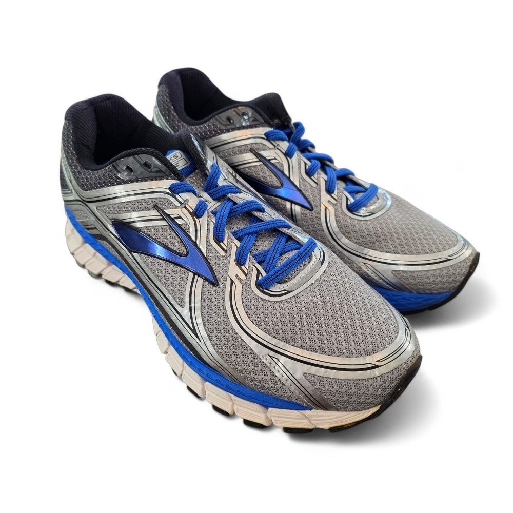 Brooks Adrenaline GTS 16 Men’s Running Shoes Gray Blue Size 10 Extra Wide (4E)